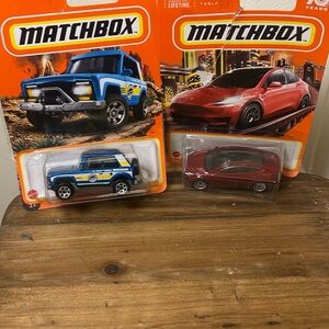 Match Blue and Red Die-Cast Cars Vehicles